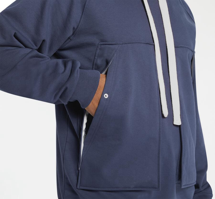 Hoka One One Mens Hoodie - Bondi - Navy - VDSC75148